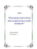 kế toán tập hợp chi phí và tính giá thành sản phẩm tại công ty cổ phần xây dựng 201