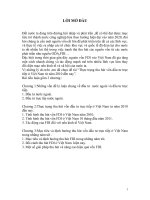 thực trạng thu hút vốn đầu tư trực tiếp ở việt nam từ năm 2010 đến nay