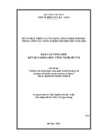 Nghiên cứu hoàn thiện công nghệ và thiết bị thuộc da sử dụng chế phẩm enzym proteaza và lipaza