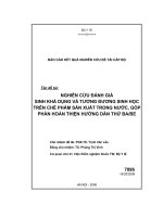 Nghiên cứu đánh giá sinh khả dụng và tương đương sinh học trên chế phẩm thuốc sản xuất trong nước góp phần hoàn thiện hướng dẫn thử BA-BE