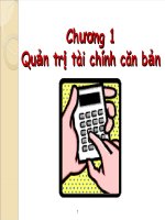 chương 1 quản trị tài chính căn bản