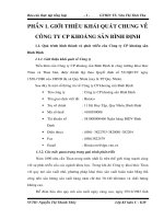 Báo cáo kiến tập vốn bằng tiền công ty cp khoáng sản Bình Định