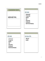 bài giảng học phần thiết kế lập trình web chương 2 - gv. trần minh hùng