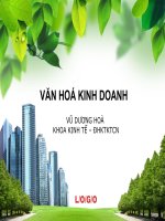 văn hóa kinh doanh chương 5 văn hoá doanh nghiệp