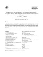 Experimental and numerical investigation of heat transferand phase change phenomena during excimer laser interactionwith nickel