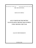 Quản trị rủi ro thị trường tại ngân hàng TMCP công thương việt nam