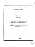 Nghiên cứu phát triển công nghệ nhận dạng, tổng hợp và xử lý ngôn ngữ tiếng việt   thông số âm học (tần số cơ bản) cho nhận dạng và tổng hợp tiếng việt  dữ liệu ngôn ngữ cho tổng hợp và nhận dạng tiếng việt  hệ thống formant