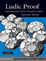 ludic proof - greek mathematics and the alexandrian aesthetic - r. netz (cambridge, 2009) ww