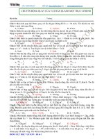 CHUYỂN ĐỘNG QUAY của vật rắn QUANH một TRỤC cố ĐỊNH