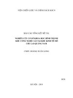 nghiên cứu cơ sở khoa học hình thành khu công nghệ cao tại khu kinh tế mở chu lai - quảng nam