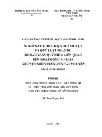 Nghiên cứu điều kiện thành tạo và quy luật phân bố khoáng sản quý hiếm liên quan tới hoạt động magma khu vực miền trung và tây nguyên (gồm 2 phần)  phần 2