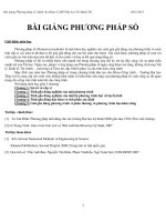 Bài giảng phương pháp số