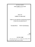 Đề tài : Nghiên cứu công nghệ điều chế chất làm bóng (topcoat) dùng trong công nghiệp thuộc da
