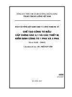Chế tạo công tơ mẫu cấp chính xác 0,1 và các thiết bị kiểm định công tơ một pha và ba pha