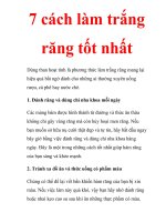 Bí quyết rèn luyện, bối dưỡng cho não khỏe, thông minh, hàm răng khỏe, sáng đẹp rạng ngời