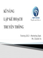 kỹ năng lập kế hoạch truyền thông