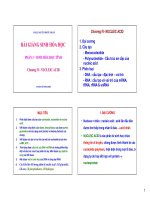 SINH HÓA HỌC TĨNH chương 4 NUCLEIC ACID