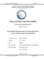 một số giải pháp nhằm nâng cao khả năng cạnh tranh của công ty tnhh một thành viên cảng hải phòng