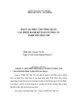 báo cáo thực tập tổng quan các phần hành kế toán tnhh nội thất 190