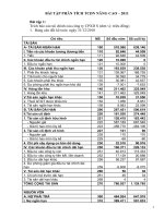 BÀI TẬP PHÂN TÍCH TCDN NÂNG CAO