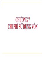 Chương 7 Chi phí sử dụng vốn