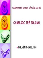chăm sóc trẻ sơ sinh tuần đầu sau đẻ