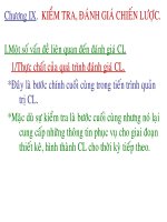 kiểm tra đánh giá chiến lược