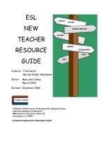 Adult Teacher Resource Guide