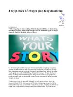 4 tuyệt chiêu kể chuyện giúp tăng doanh thu