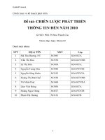 phân tích chiến lược và kế hoạch phát triển thông tin.