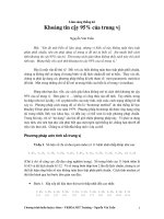 Lâm sàng thống kê  Khoảng tin cậy 95% của trung vị