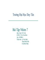 Bài tập nhóm kinh tế vi mô: Cung ứng và quyết định hãng