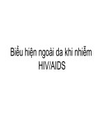 biểu hiện ngoài da khi nhiễm hiv