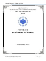 THỰC HÀNH CƠ SỞ TIN HỌC VIỄN THÔNG 