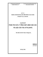 thành lập bản đồ địa chất biển đông và các vùng kế cận tỷ lệ 1-1.000.000 - phân tích xử lý tổng hợp, minh giải các tài liệu của tàu attalante