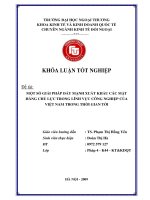 một số giải pháp đẩy mạnh xuất khẩu các mặt hàng chủ lực trong lĩnh vực công nghiệp của việt nam trong thời gian tới