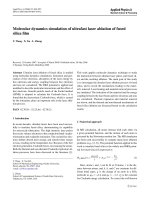molecular dynamics simulation of ultrafast laser ablation of fused silica film
