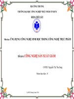 công nghệ sản xuất giấm