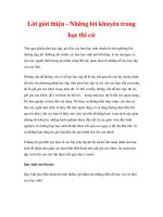 những lời khuyên hay nhất trong học thi cử