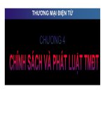 Bài giảng Thương mại điện tử - Chương 4: Chính sách và pháp luật