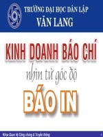 kinh doanh báo chí nhìn từ góc độ báo in