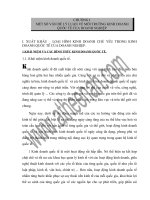 một số lý luận về môi trường kinh doanh