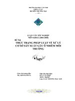 thực trạng pháp luật về xử lý cơ sở sản xuất gây ô nhiễm môi trường