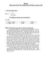 bài tập lớn mô hình hóa đánh giá hệ số sẵn sàng của hệ thống có phục hồi