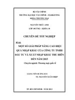 một số giải pháp nâng cao hiệu quả nhập khẩu của công ty tnhh đầu tư và xuất nhập khẩu thu hiên đến năm 2015