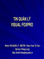 Bài 1: Tin Quản lý Visual Foxpro - Giới thiệu môn học