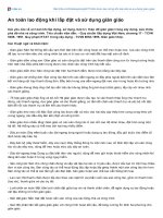 An toàn khi sử dụng giàn giáo và  các bước kiểm tra