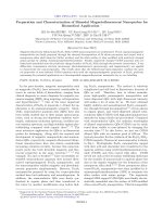 Preparation and characterization of bimodal magnetofluorescent nanoprobes for biomedical application