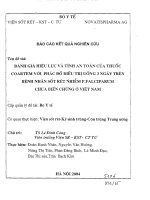 Đánh giá hiệu lực và tính an toàn của thuốc coartem với phác đồ điều trị uống 3 ngày trên bệnh nhân sốt rét nhiễm p  falciparum chưa biến chứng ở việt nam