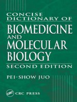 concise dictionary of biomedicine and molecular biology 2nd ed  -  p. juo (crc, 2002)